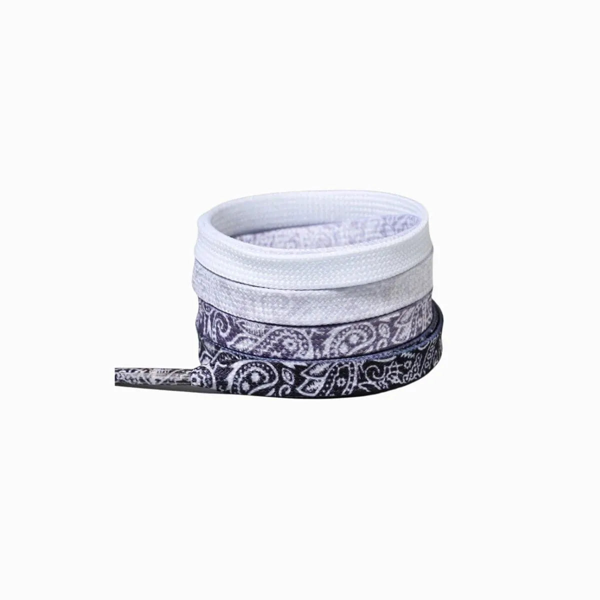 Light Gray Cashew Flower Shoelace Patterns