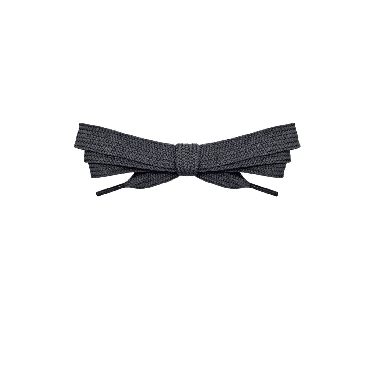 Dark grey 15mm wide classic fat shoelaces, thick skate sneaker laces by Kicks Shoelaces