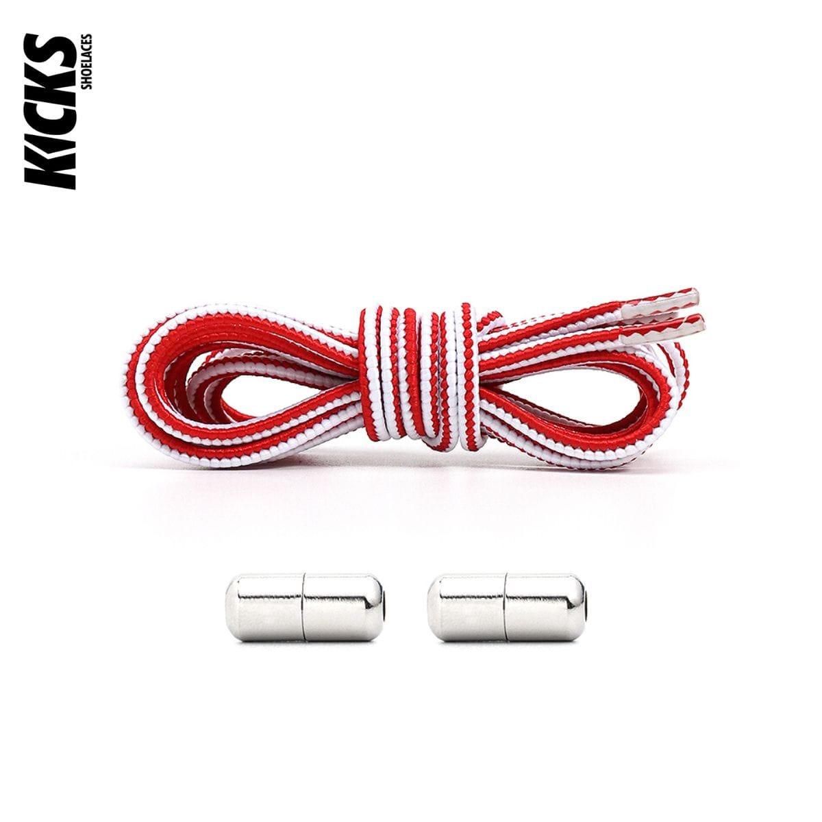 red, white, boot, laces