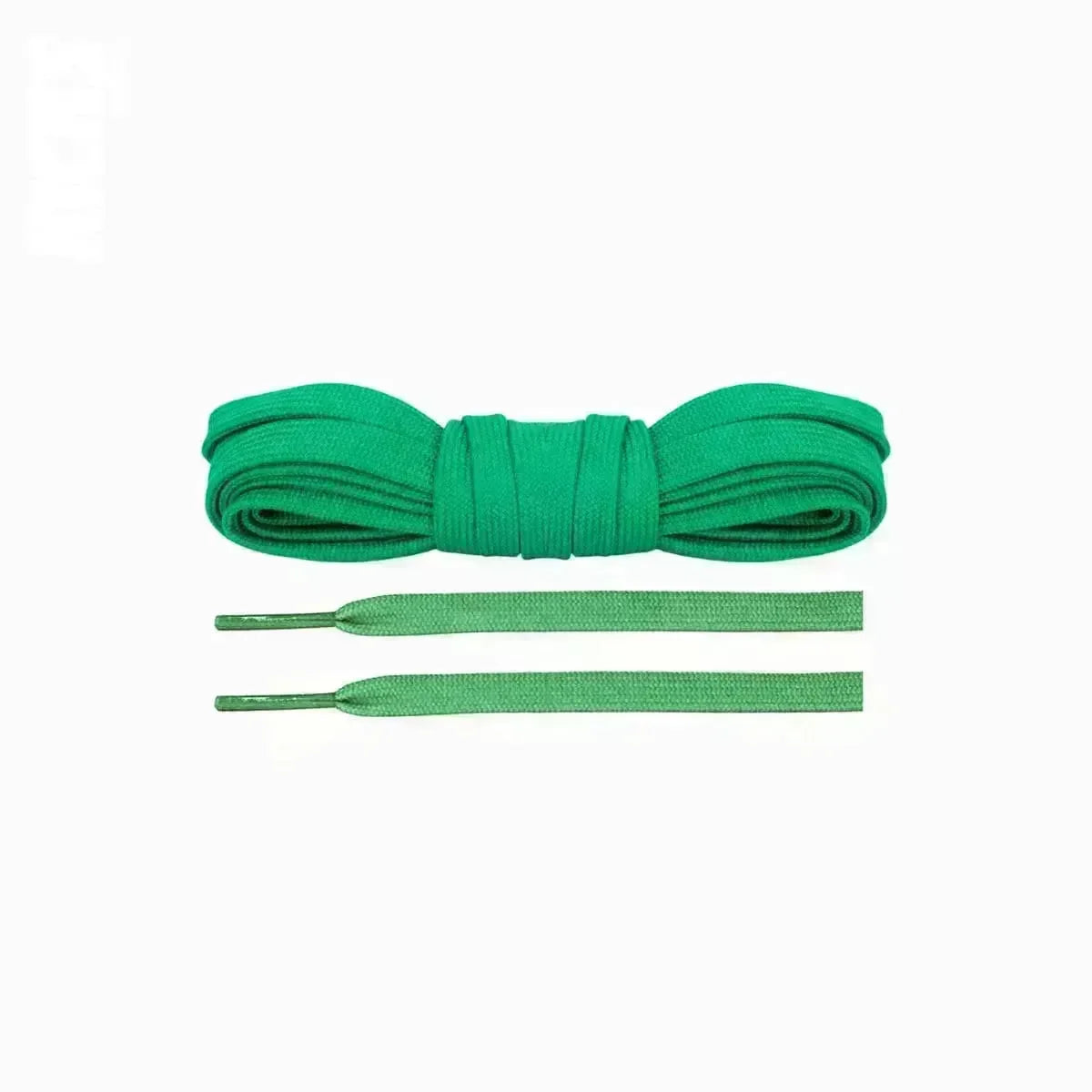 Green Jordan 1 replacement laces, premium flat shoelaces designed for a stylish fit and authentic look by Kicks Shoelaces.