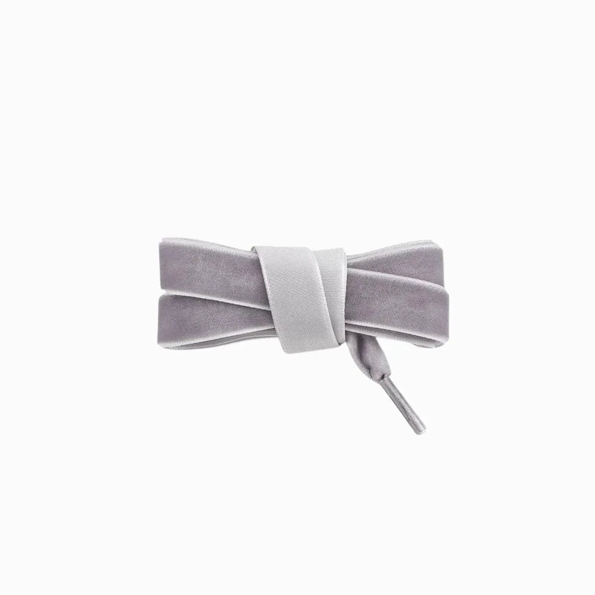 Grey velvet fat laces for Adidas, Vans, and Converse sneakers by Kicks Shoelaces.