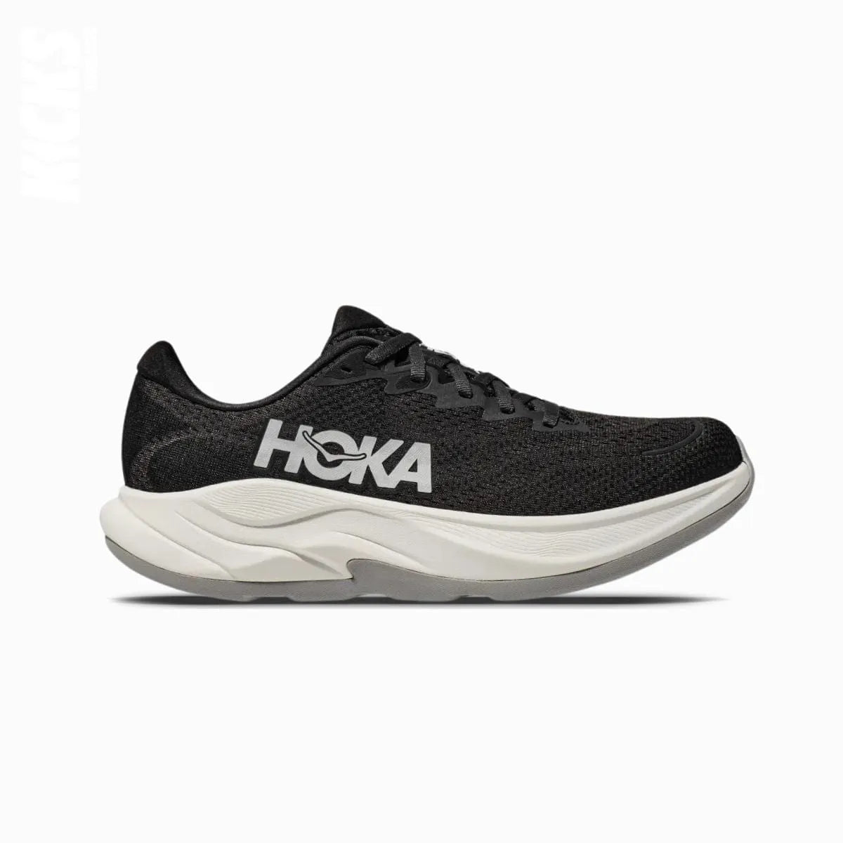 Replacement shoelaces for Hoka Rincon 4 running shoes, lightweight laces designed for speed and comfort by Kicks Shoelaces.