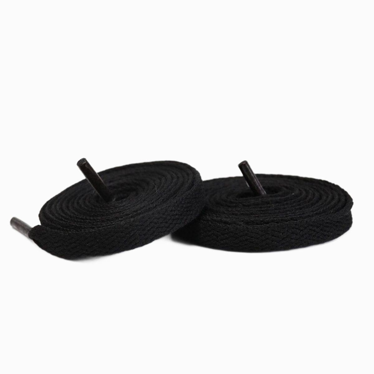 Black Jordan laces for Nike Air Jordan 1 sneakers, replacement shoelaces by Kicks Shoelaces