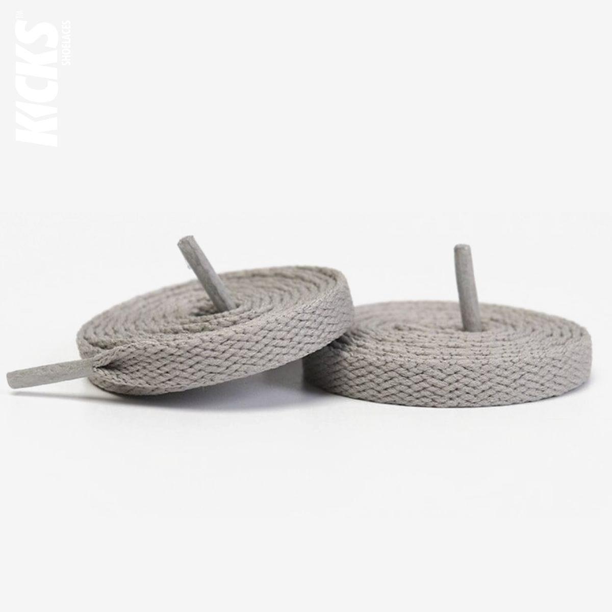 Light Grey Jordan laces for Nike Air Jordan 1 sneakers, replacement shoelaces by Kicks Shoelaces