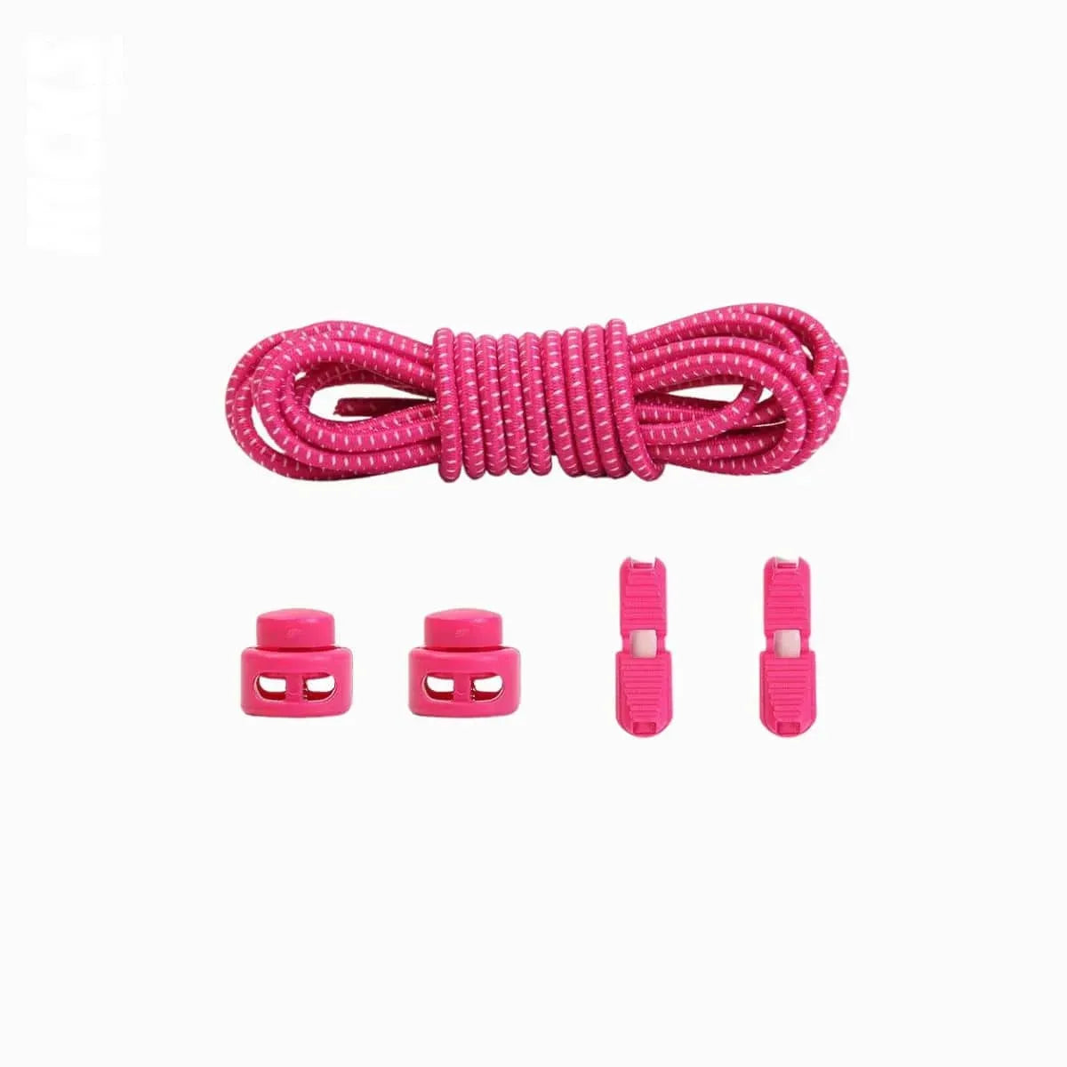 Kicks Speed Laces hot pink no-tie shoelaces with quick-adjust lock by Kicks Shoelaces