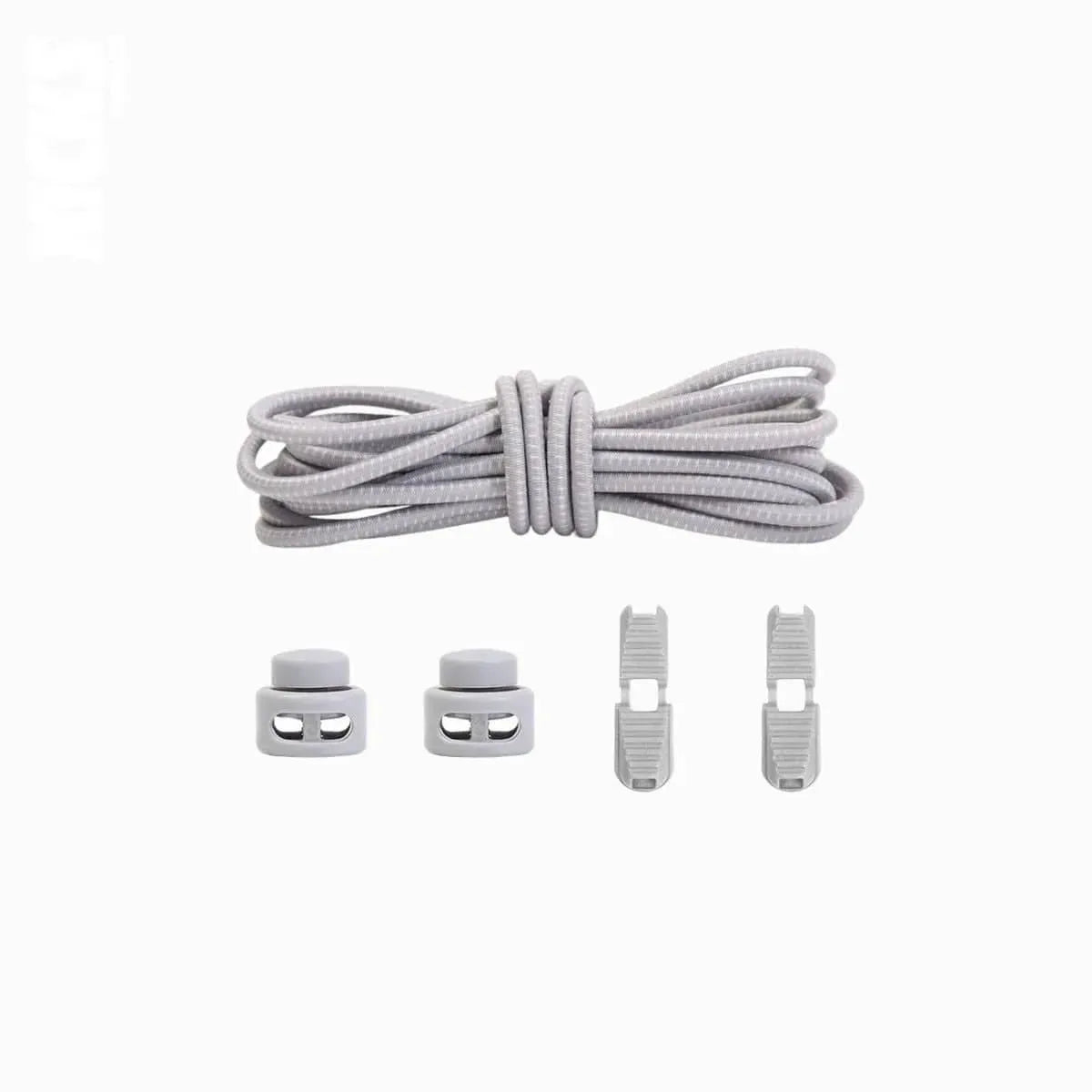 Kicks Speed Laces light grey elastic no-tie shoelaces for training and everyday wear by Kicks Shoelaces