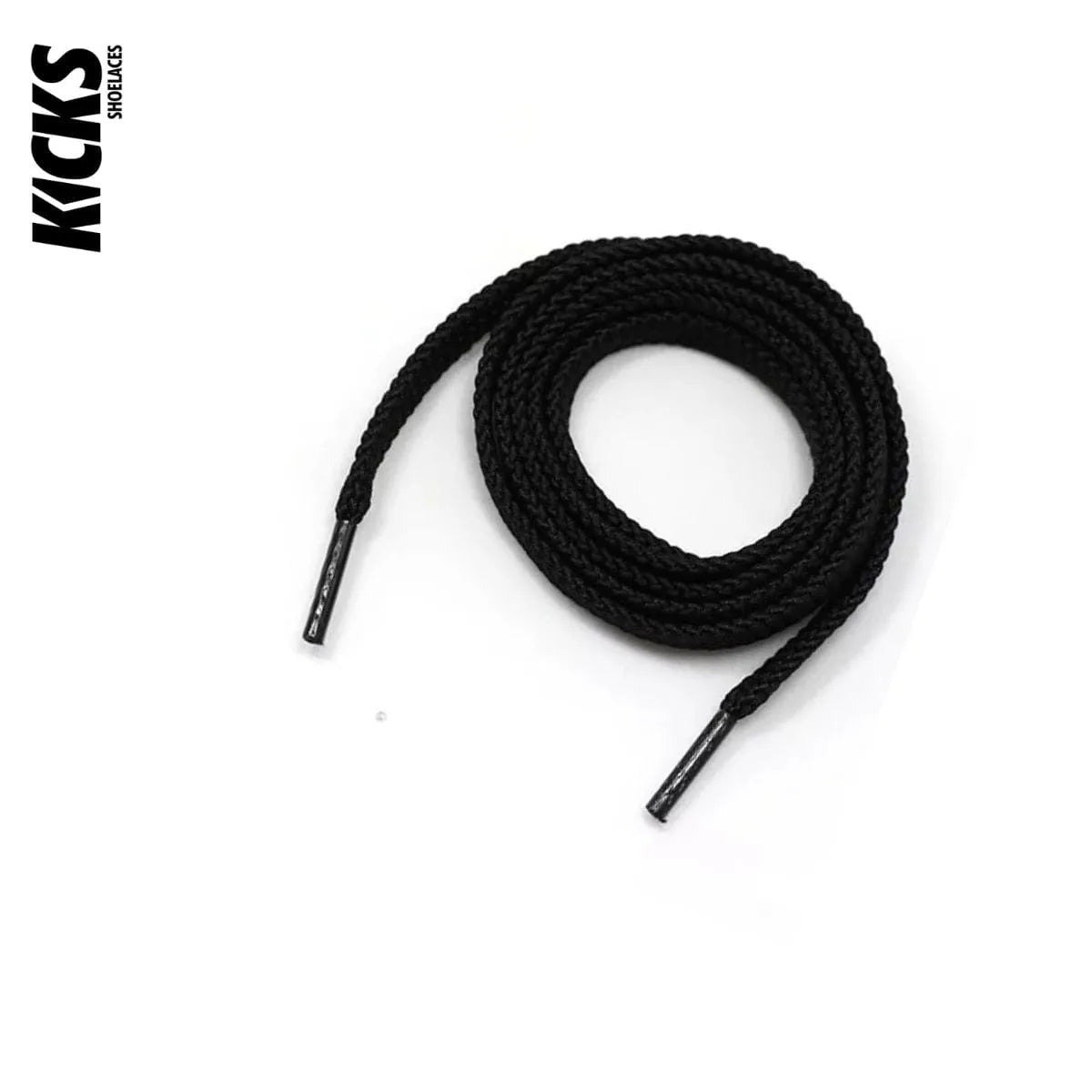 Black sneaker laces for New Balance 996 shoes and trainers by Kicks Shoelaces
