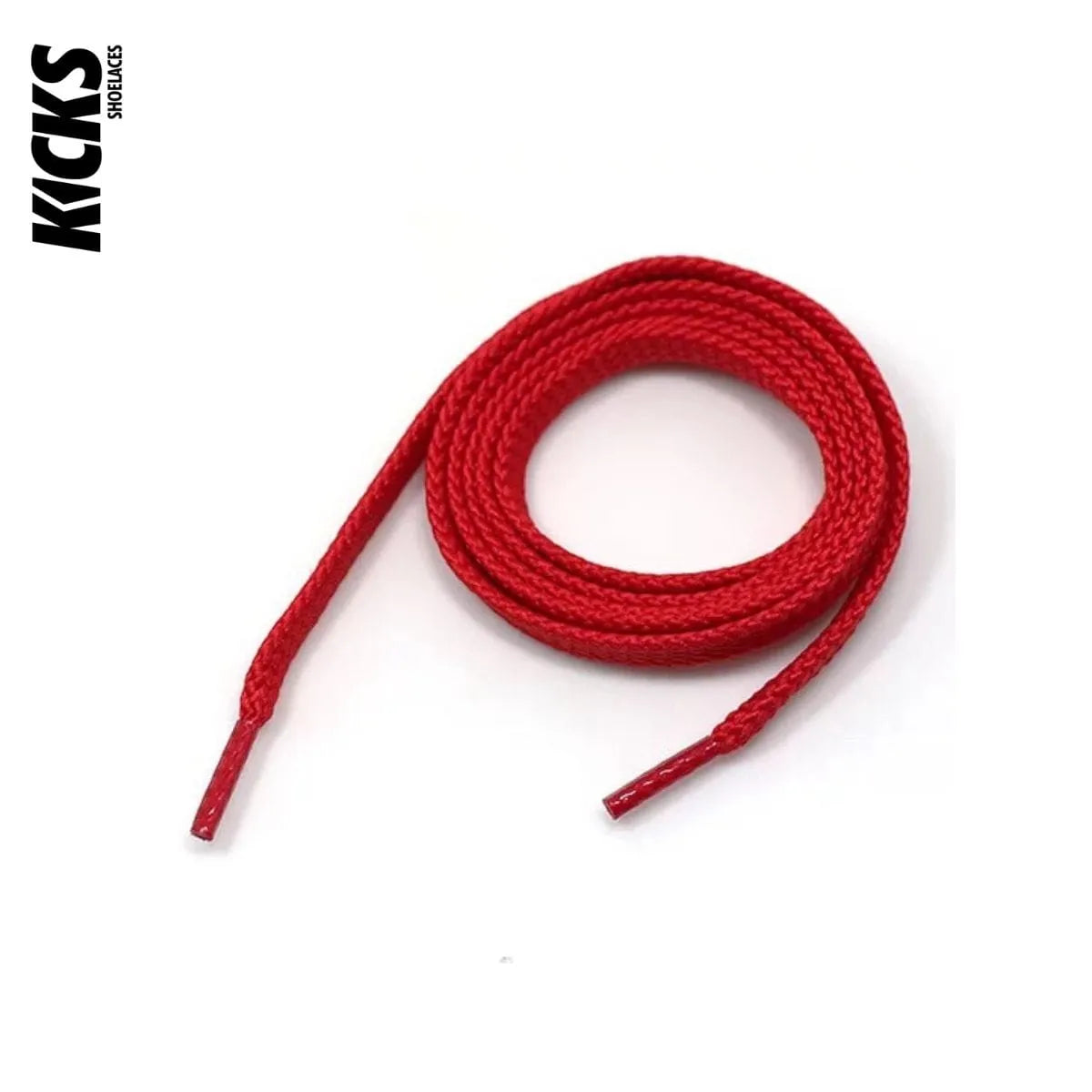 Red flat replacement sneaker laces for New Balance 999 shoes and trainers by Kicks Shoelaces