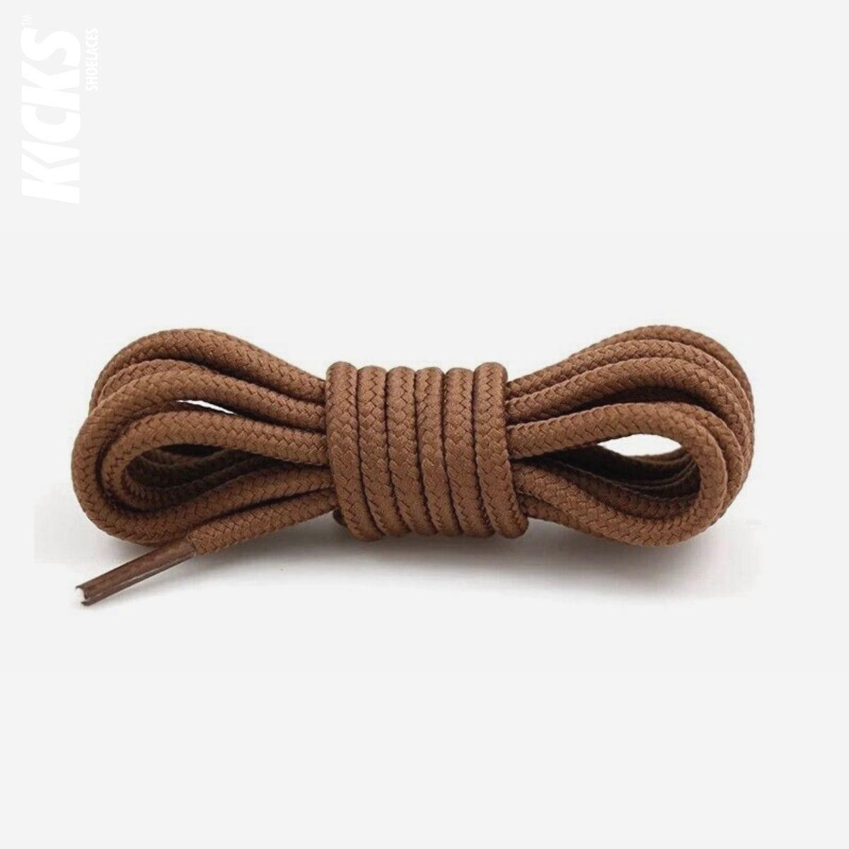 Golden brown replacement laces for Nike Air Max 720 sneakers, round shoelaces by Kicks Shoelaces