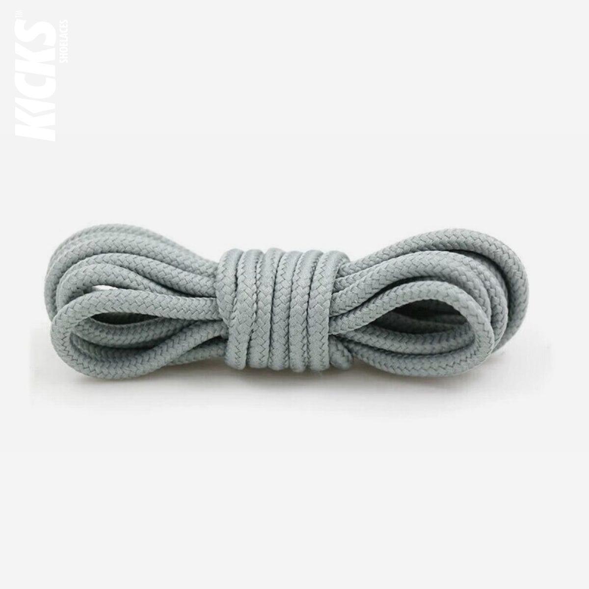 Light grey replacement laces for Nike Air Max 720 sneakers, round shoelaces by Kicks Shoelaces