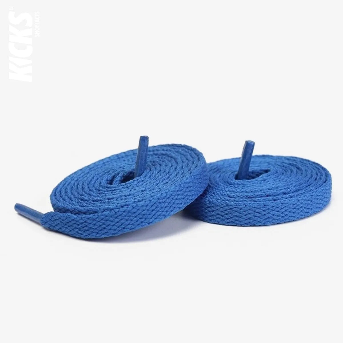 Royal blue Nike dunk high tops replacement flat shoelaces for shoes and sneakers