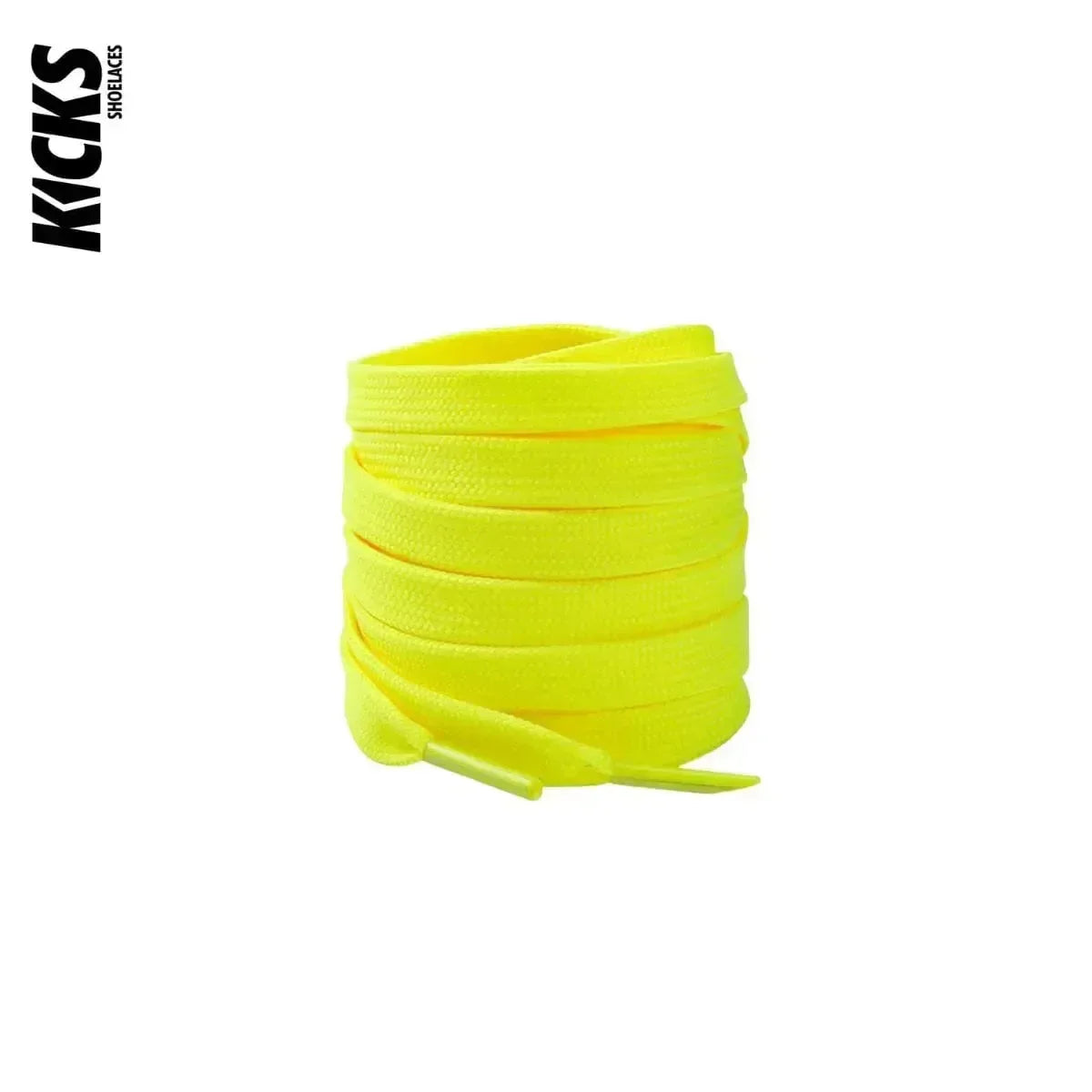 Bright yellow replacement laces for shoes and sneakers by Kicks Shoelaces