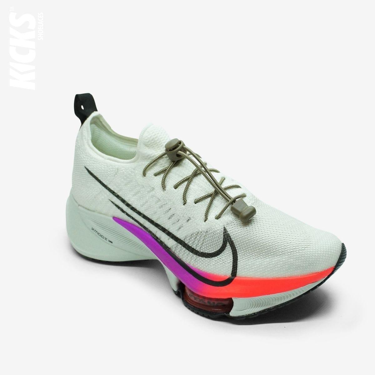 quick-laces-with-brown-elastic-no-tie-shoelaces-on-nike-running-shoe-by-kicks-shoelaces