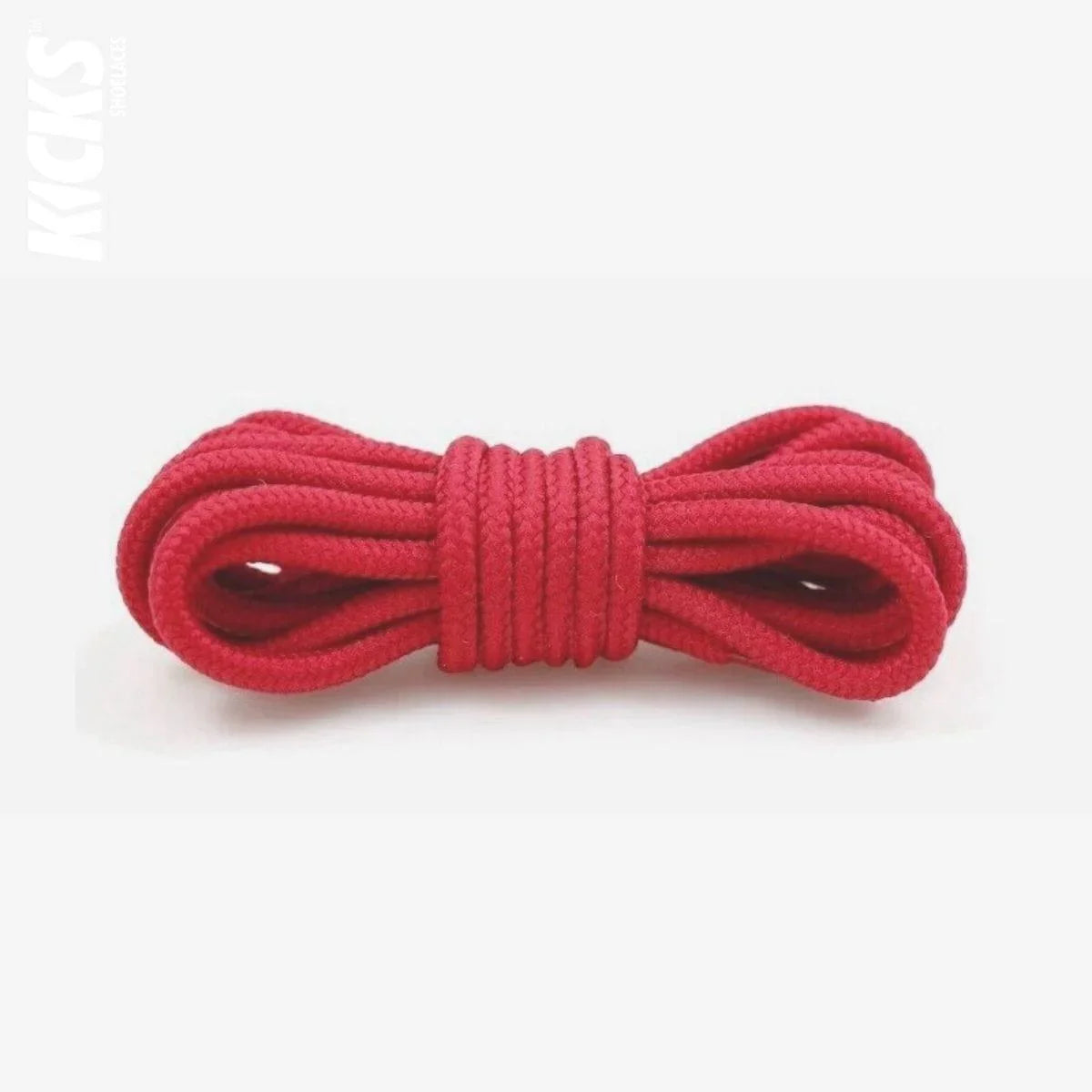 Red round shoestrings for sneakers, replacement laces by Kicks Shoelaces