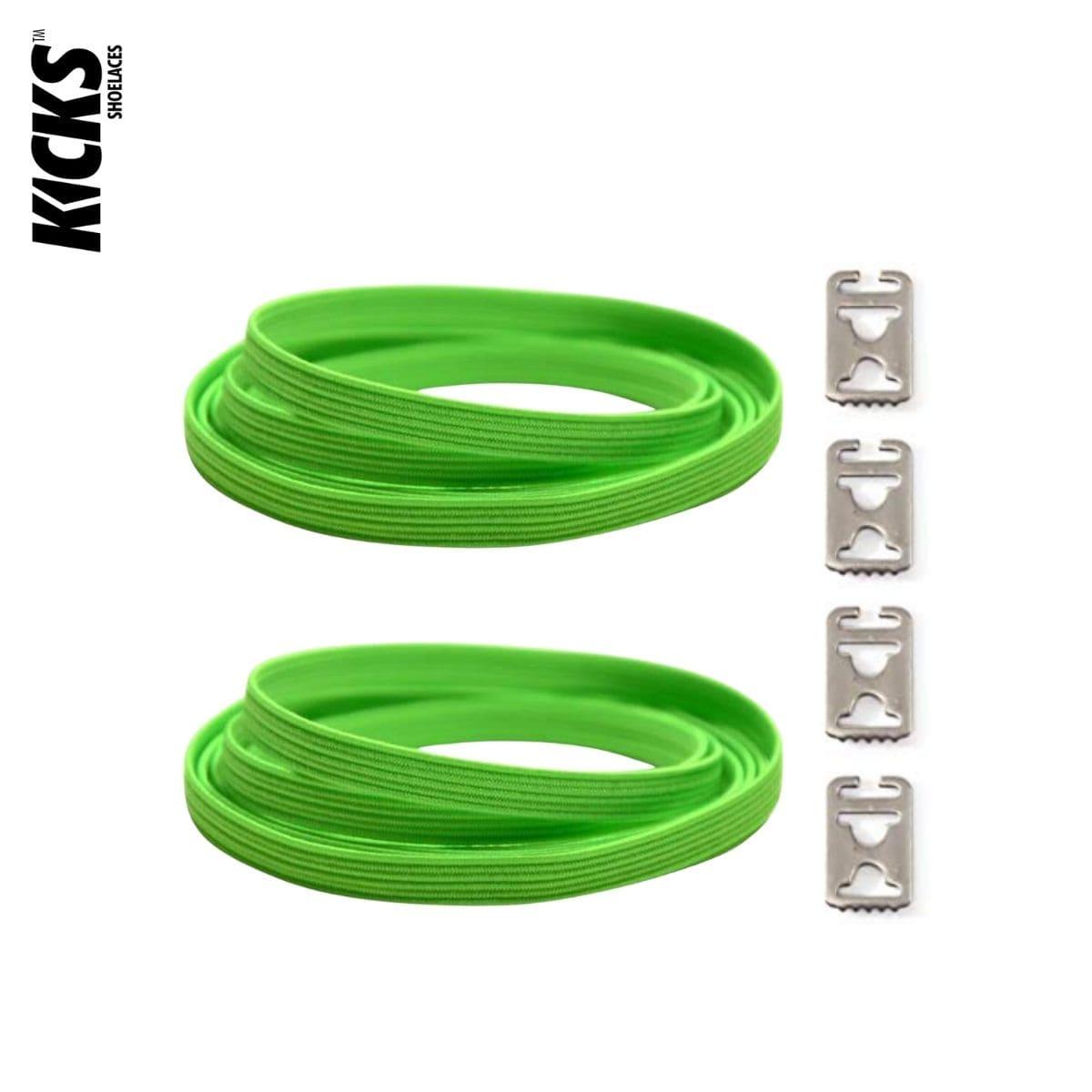 Replacement for Shoe Laces Green No-Tie Shoelaces - Kicks Shoelaces