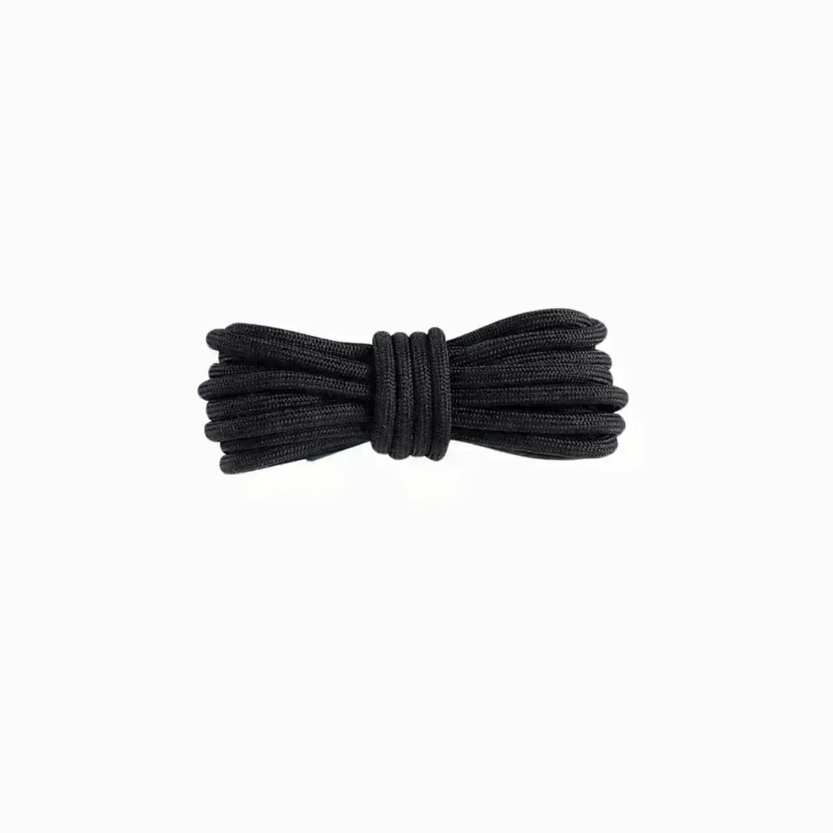 Black replacement rope laces for Yeezy 350 Desert Sage sneakers by Kicks Shoelaces.