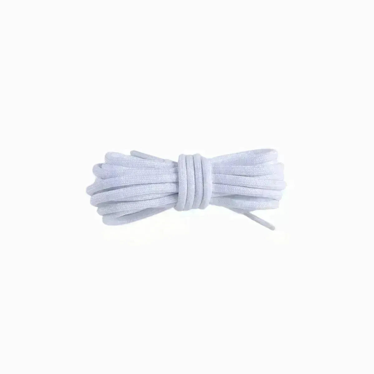 White replacement rope laces for Yeezy 350 Zebra sneakers by Kicks Shoelaces.