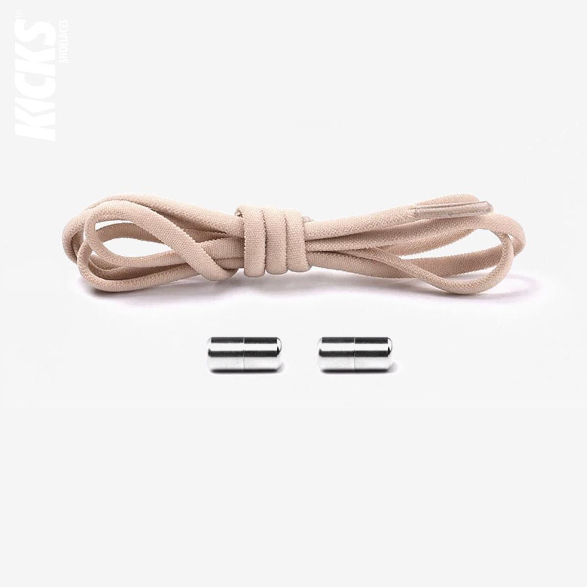 khaki-kids-elastic-no-tie-shoe-laces-for-sneakers-by-kicks-shoelaces