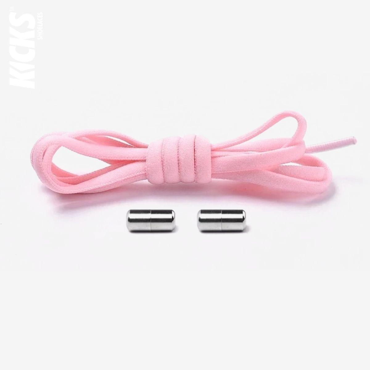 pastel-pink-kids-elastic-no-tie-shoe-laces-for-sneakers-by-kicks-shoelaces