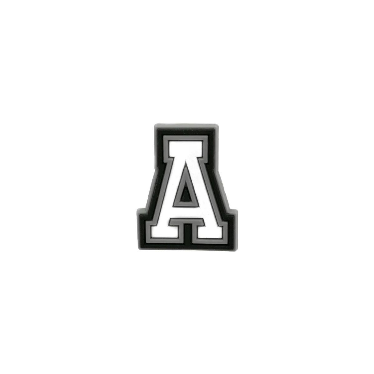 Varsity letter A shoe charm compatible with crocs and clogs