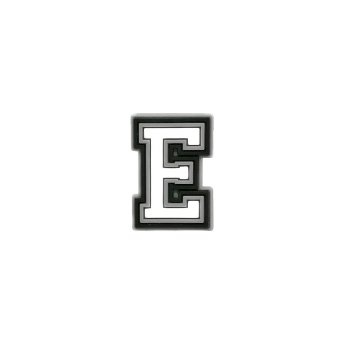 Varsity letter E shoe charm compatible with crocs and clogs