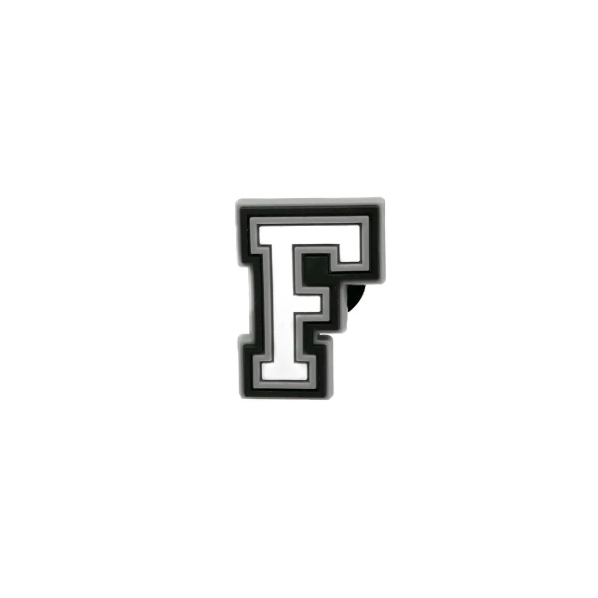 Varsity letter F shoe charm compatible with crocs and clogs