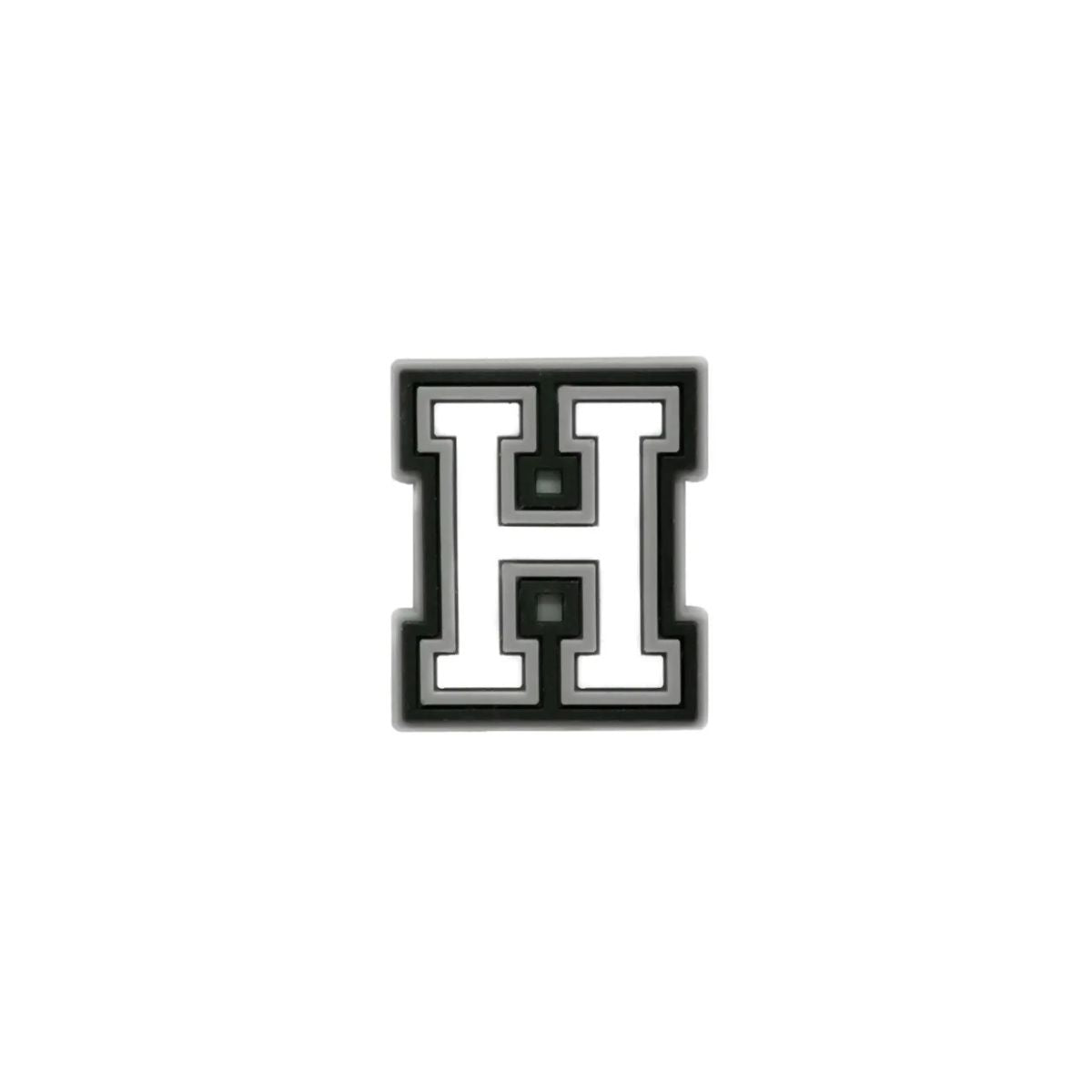 Varsity letter H shoe charm compatible with Crocs and clogs