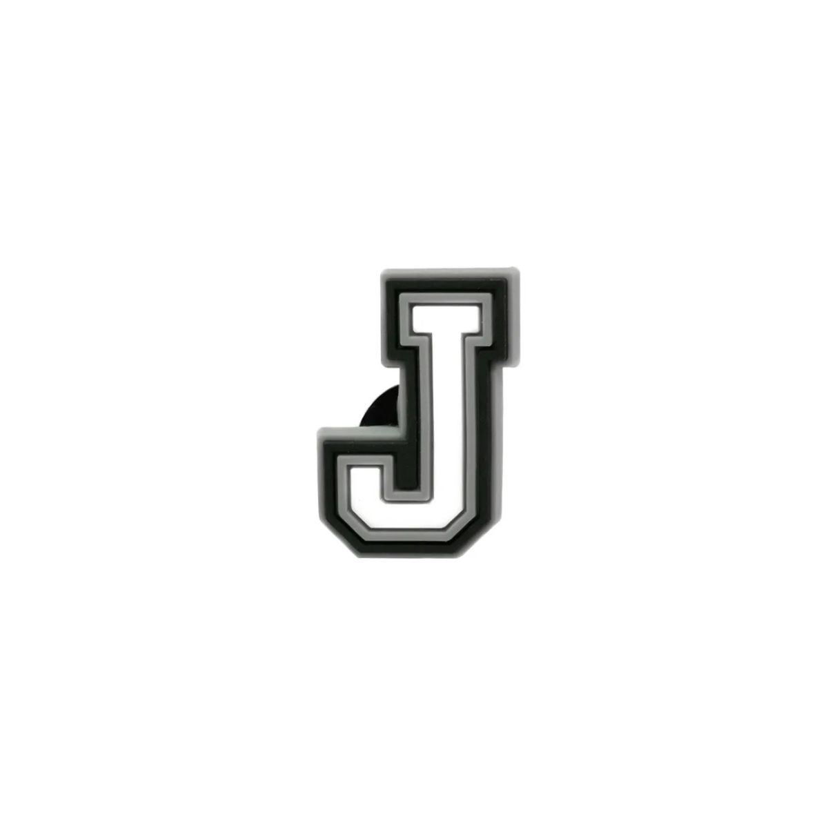 Varsity letter J shoe charm compatible with Crocs and clogs