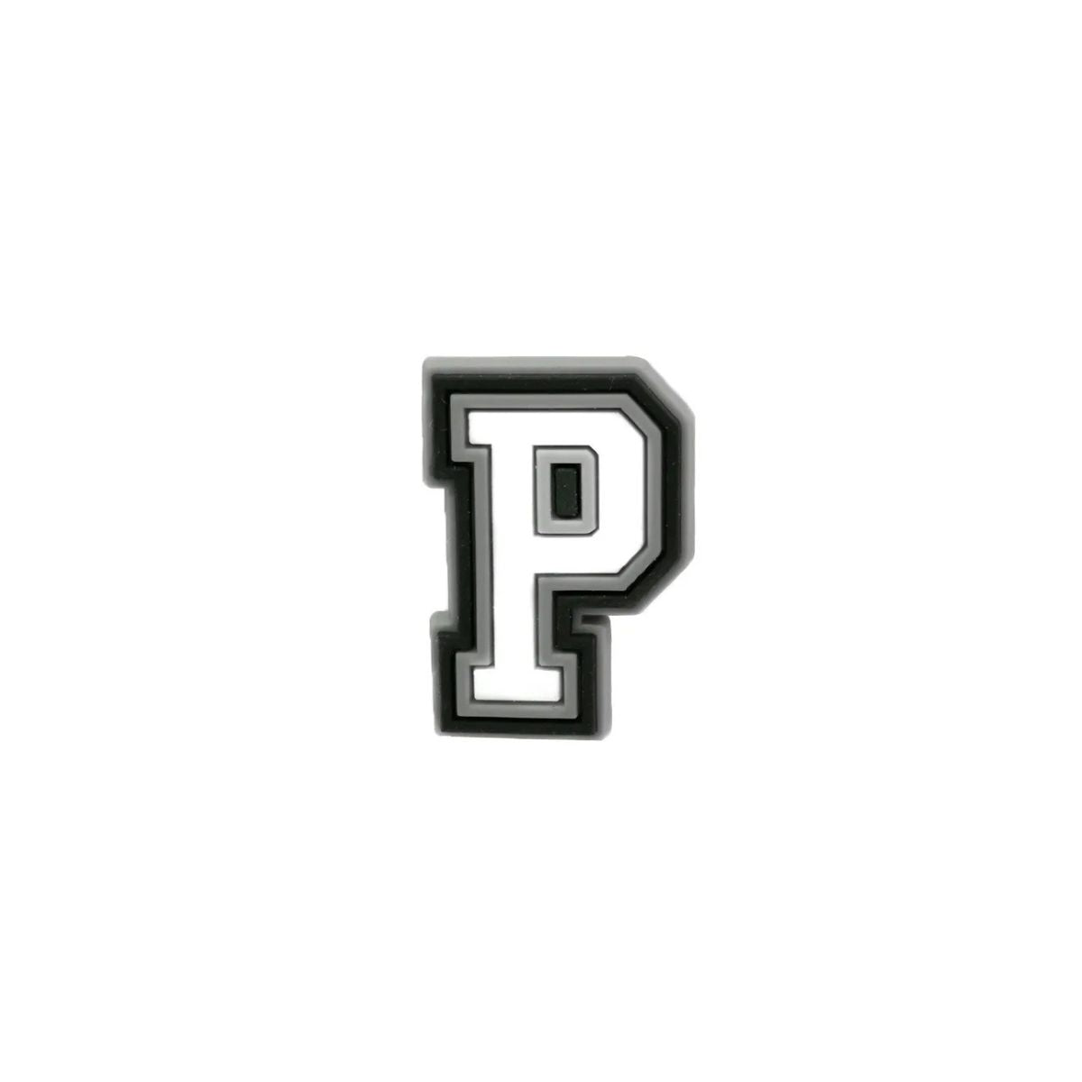 Varsity letter P shoe charm compatible with Crocs and clogs