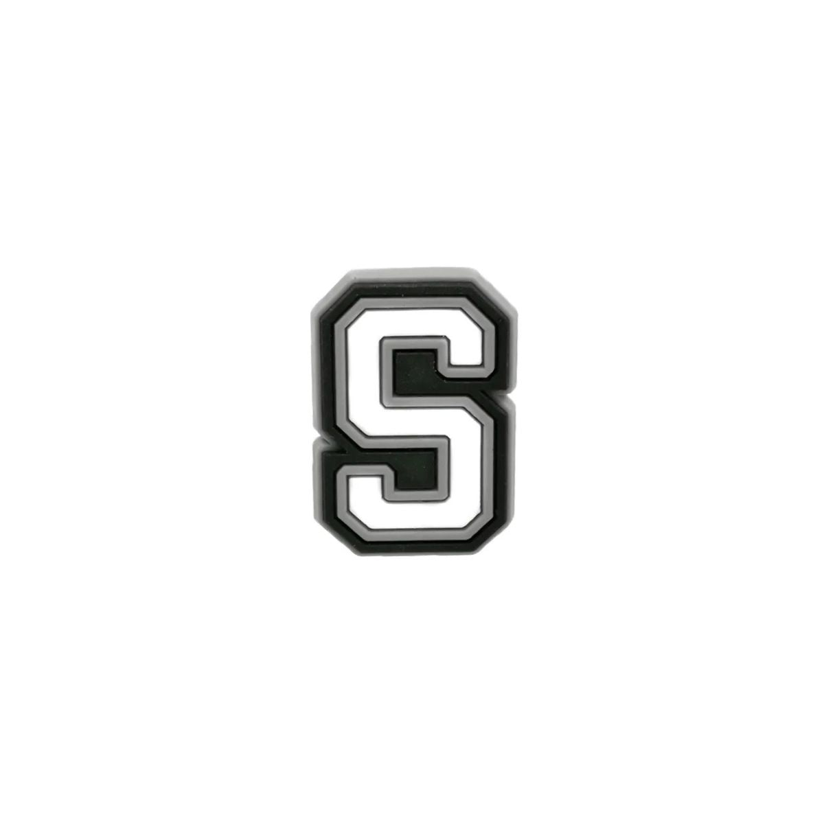 Varsity letter S shoe charm compatible with Crocs and clogs