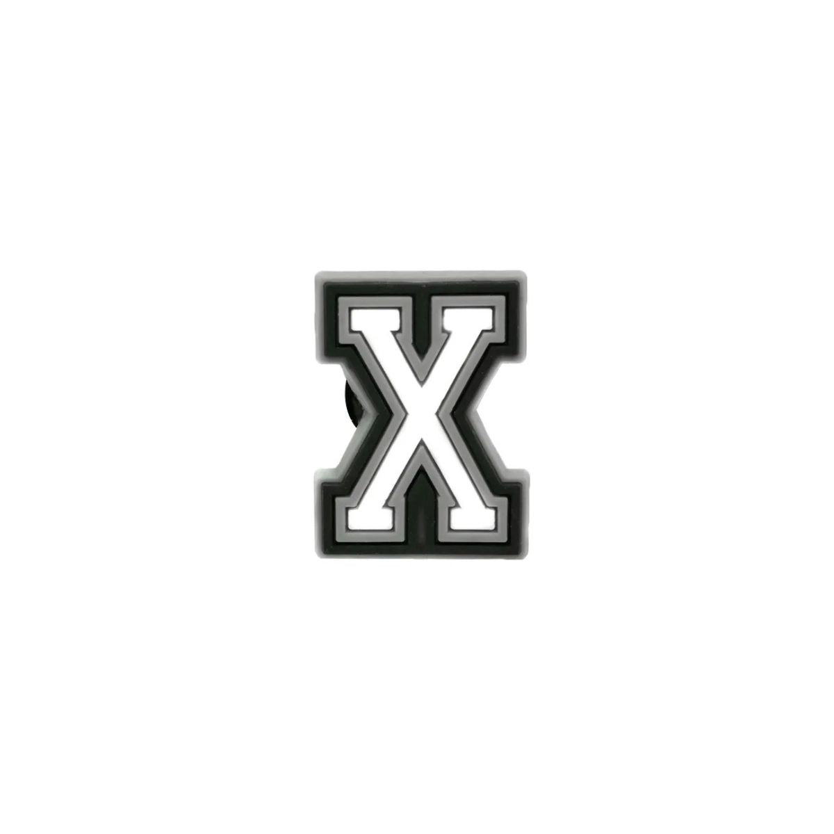Varsity letter X shoe charm compatible with Crocs and clogs
