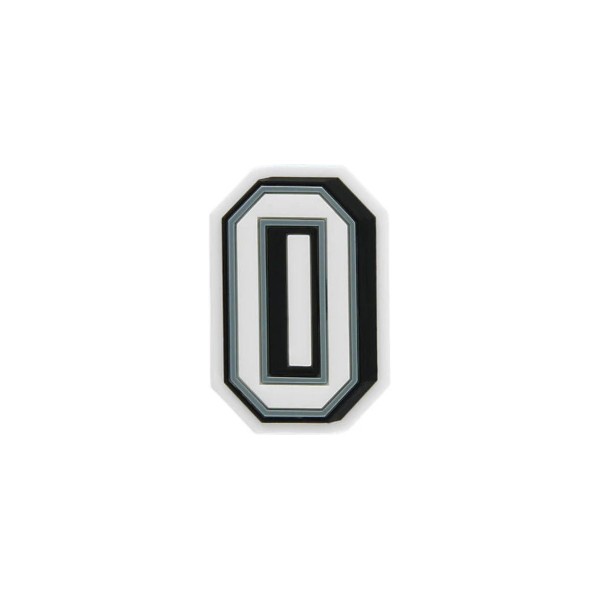 Varsity number 0 shoe charm compatible with Crocs and clogs