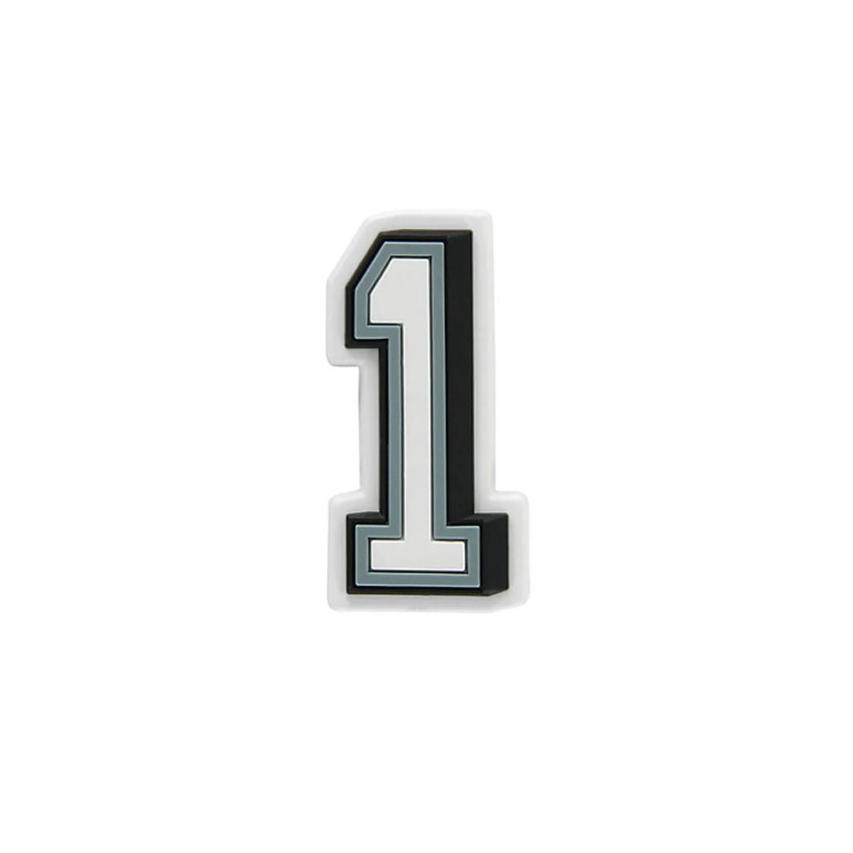 Varsity number 1 shoe charm compatible with Crocs and clogs