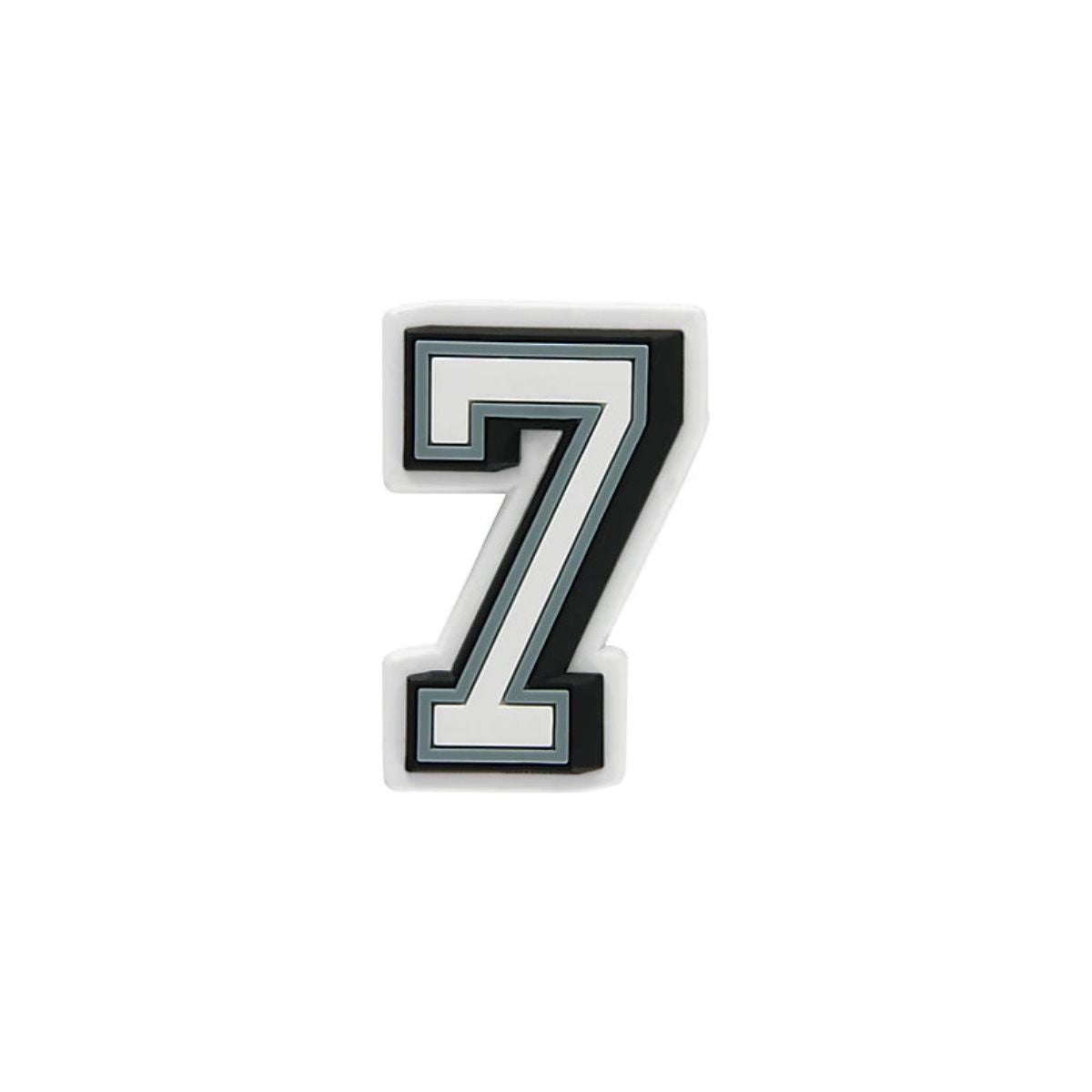 Varsity number 7 shoe charm compatible with Crocs and clogs