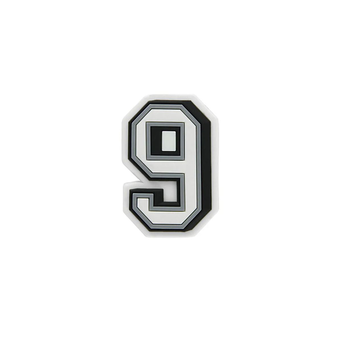 Varsity number 9 shoe charm compatible with Crocs and clogs