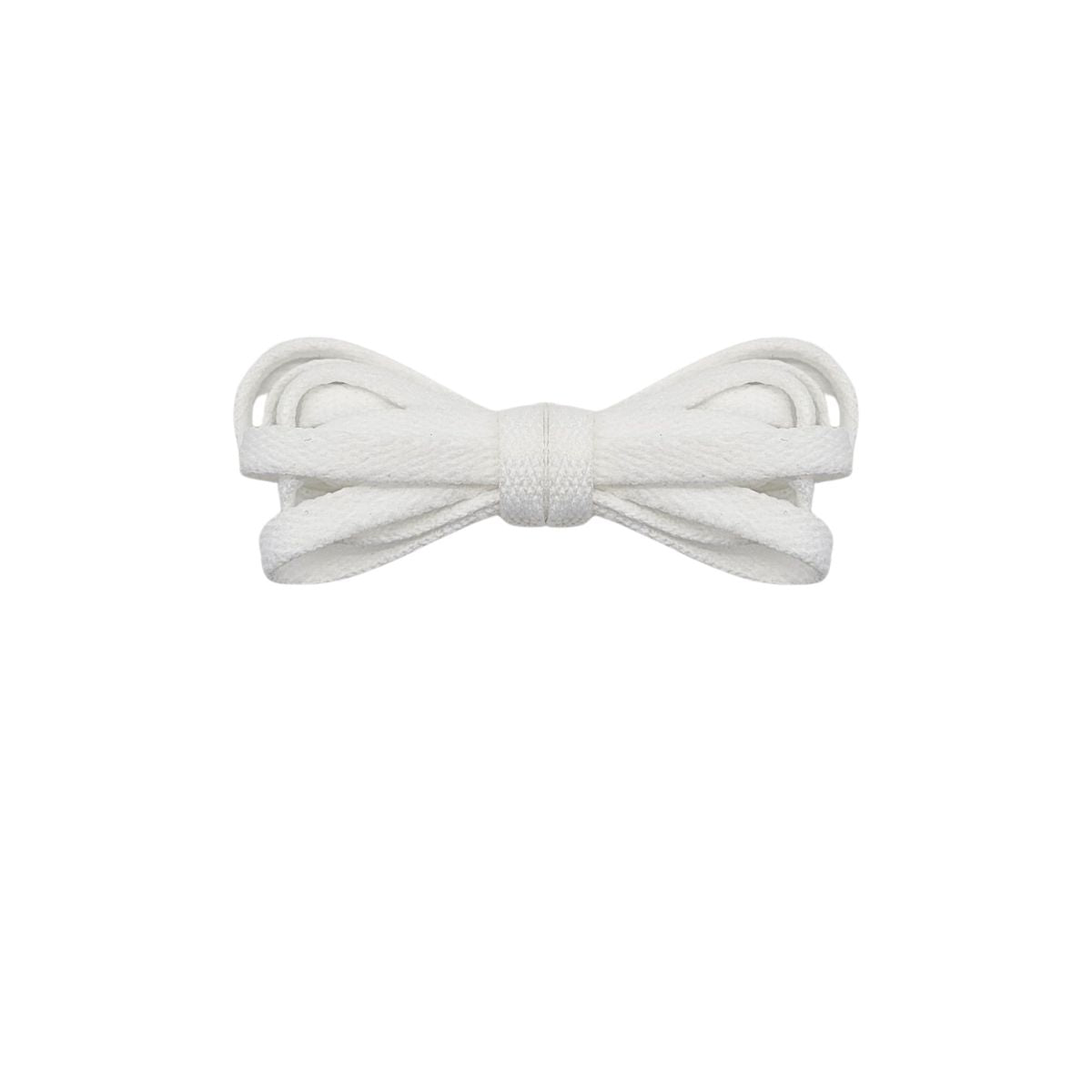 White retro thin flat laces, classic replacement shoe laces for sneakers by Kicks Shoelaces
