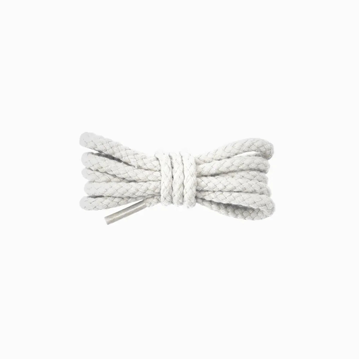 White thick rope laces for sneakerheads who want bold, fun shoelaces that help sneakers stand out.