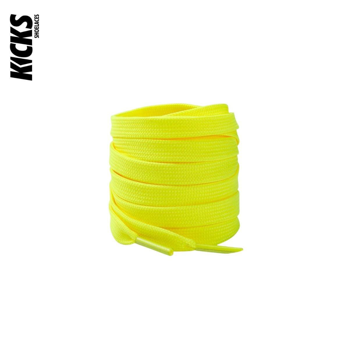 Yellow flat replacement laces for Nike Dunks shoes and sneakers by Kicks Shoelaces